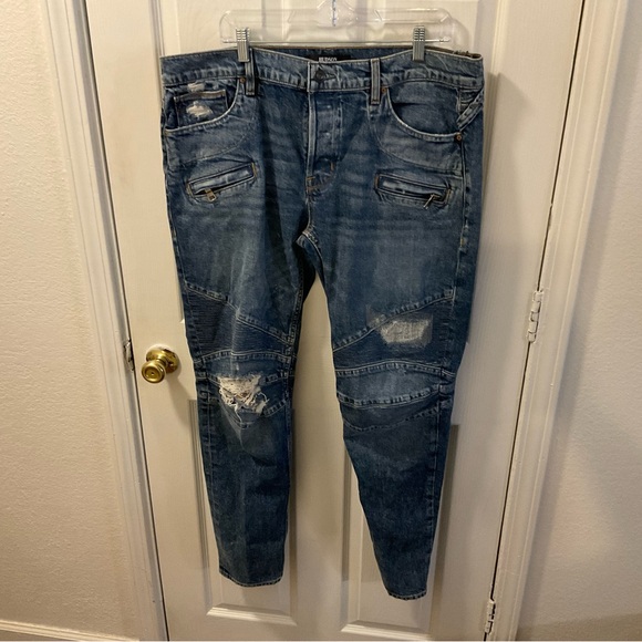 Hudson Jeans Other - Men’s Hudson Button Fly  Blue Distressed Jeans. Awesome Jeans!